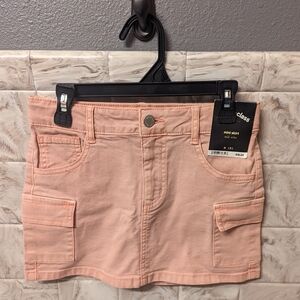 Art Class Peach Mini Skirt